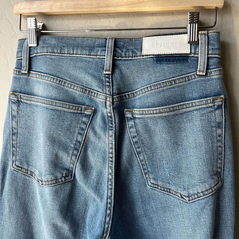 REDONE Denim Jeans 80’s‎ Slim Straight Distressed Blue Jeans Size 26 - Picture 10 of 13